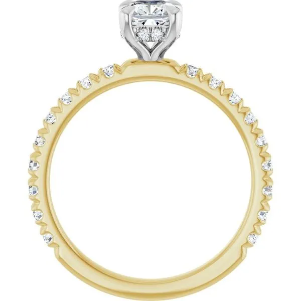 Claw-Prong Hidden Halo-Style Engagement Ring Image 2 Arezzo Jewelers Elmwood Park, IL