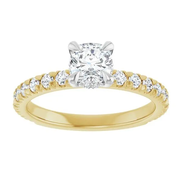 Claw-Prong Hidden Halo-Style Engagement Ring Image 3 Arezzo Jewelers Elmwood Park, IL