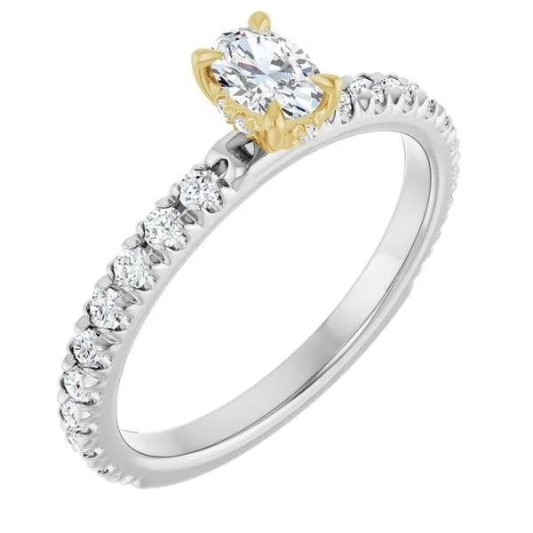 Claw-Prong Hidden Halo-Style Engagement Ring Don's Jewelry & Design Washington, IA