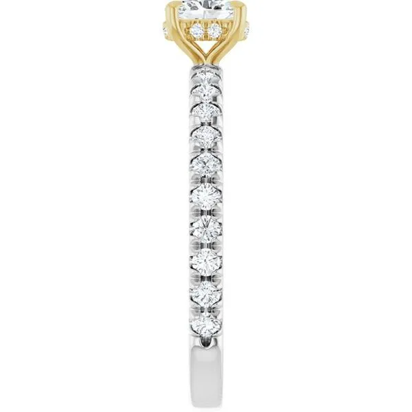 Claw-Prong Hidden Halo-Style Engagement Ring Image 4 JF Jones Jewelers Rochester, NY