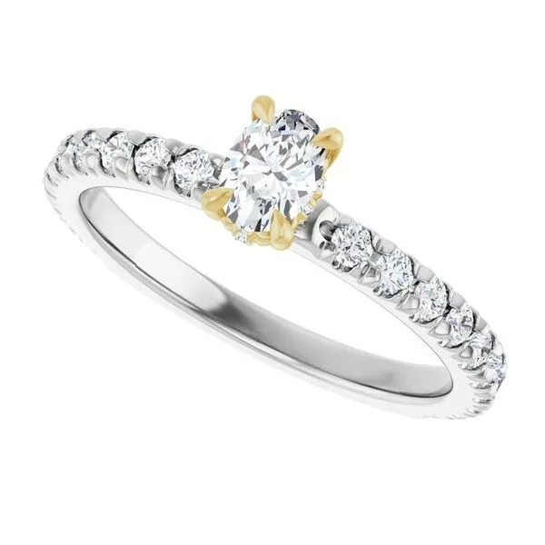 Claw-Prong Hidden Halo-Style Engagement Ring Image 5 JF Jones Jewelers Rochester, NY