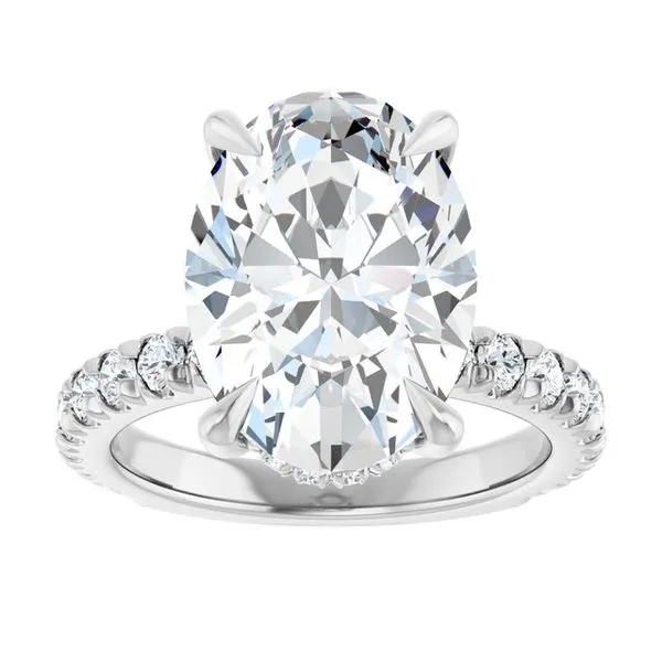 Claw-Prong Hidden Halo-Style Engagement Ring Image 3 Austin's Fine Diamonds & Jewelry Lyndhurst, NJ