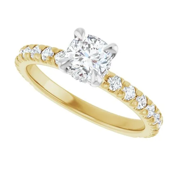 Claw-Prong Hidden Halo-Style Engagement Ring Image 5 Morin Jewelers Southbridge, MA