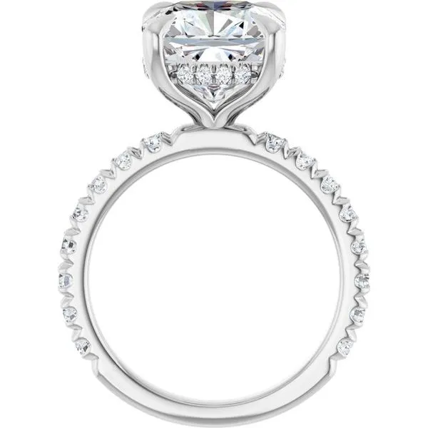 Claw-Prong Hidden Halo-Style Engagement Ring Image 2 Northwood Jewelers Northwood, OH