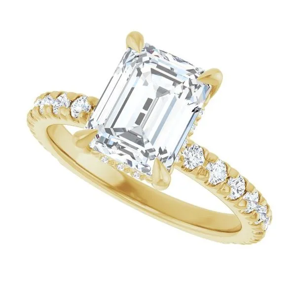 Claw-Prong Hidden Halo-Style Engagement Ring Image 5 Shipley's Fine Jewelry Hampstead, MD