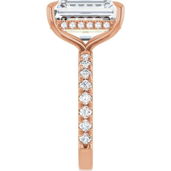 Claw-Prong Hidden Halo-Style Engagement Ring Image 4 Jimmy Smith Jewelers Decatur, AL