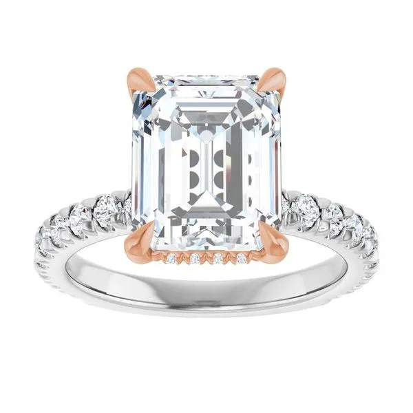 Claw-Prong Hidden Halo-Style Engagement Ring Image 3 Paul James Jewelers Angels Camp, CA