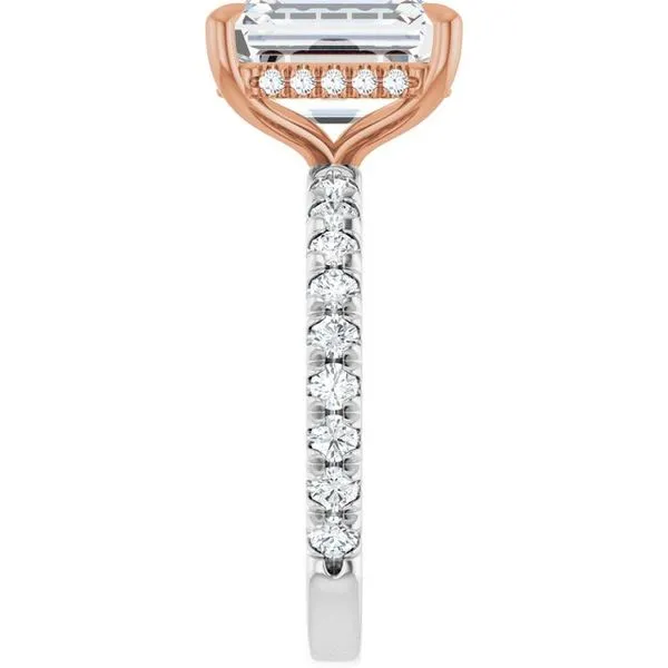 Claw-Prong Hidden Halo-Style Engagement Ring Image 4 Don's Jewelry & Design Washington, IA