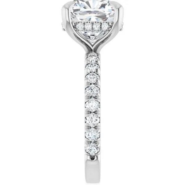 Claw-Prong Hidden Halo-Style Engagement Ring Image 4 Banks Jewelers Burnsville, NC