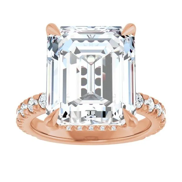 Claw-Prong Hidden Halo-Style Engagement Ring Image 3 Eskews Fine Jewelers Lee's Summit, MO