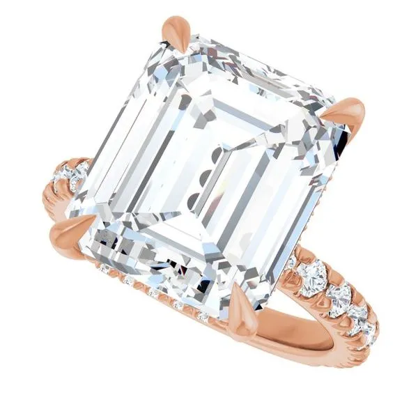 Claw-Prong Hidden Halo-Style Engagement Ring Image 5 Clater Jewelers Louisville, KY