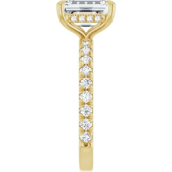 Claw-Prong Hidden Halo-Style Engagement Ring Image 4 Clater Jewelers Louisville, KY