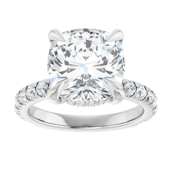 Claw-Prong Hidden Halo-Style Engagement Ring Image 3 Futer Bros Jewelers York, PA