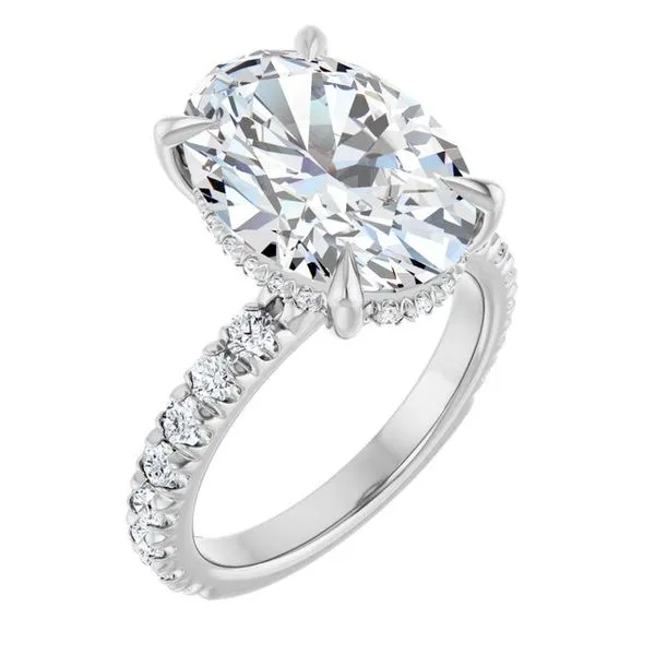 Claw-Prong Hidden Halo-Style Engagement Ring Vulcan's Forge LLC KANSAS CITY, MO