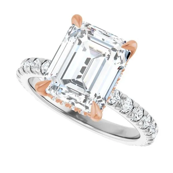 Claw-Prong Hidden Halo-Style Engagement Ring Image 5 Morin Jewelers Southbridge, MA