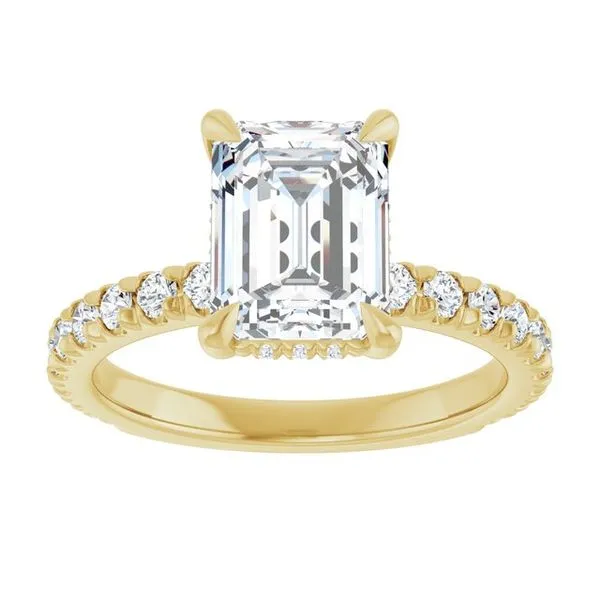 Claw-Prong Hidden Halo-Style Engagement Ring Image 3 Morin Jewelers Southbridge, MA