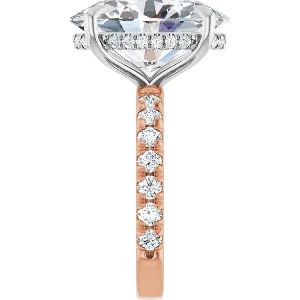 Claw-Prong Hidden Halo-Style Engagement Ring Image 4 Arezzo Jewelers Elmwood Park, IL