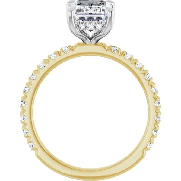 Claw-Prong Hidden Halo-Style Engagement Ring Image 2 Don's Jewelry & Design Washington, IA