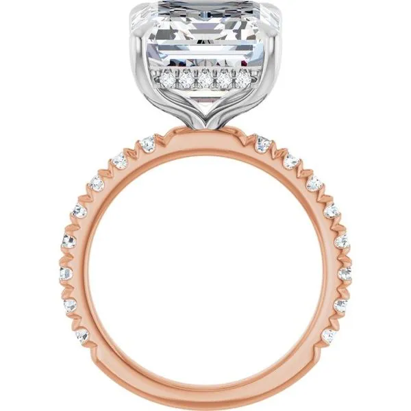 Claw-Prong Hidden Halo-Style Engagement Ring Image 2 Arezzo Jewelers Elmwood Park, IL