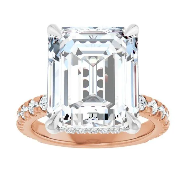 Claw-Prong Hidden Halo-Style Engagement Ring Image 3 Paul James Jewelers Angels Camp, CA