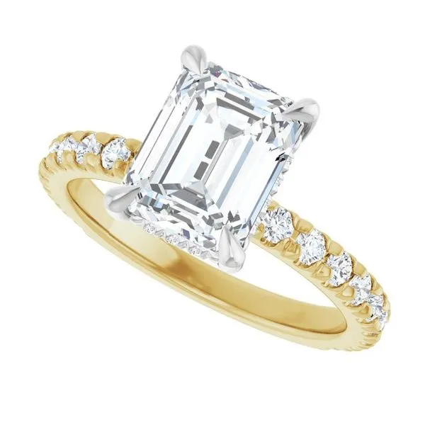 Claw-Prong Hidden Halo-Style Engagement Ring Image 5 Natale Jewelers Sewell, NJ