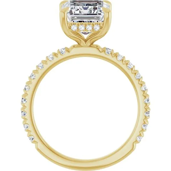 Claw-Prong Hidden Halo-Style Engagement Ring Image 2 Arezzo Jewelers Elmwood Park, IL