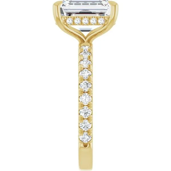 Claw-Prong Hidden Halo-Style Engagement Ring Image 4 Clater Jewelers Louisville, KY