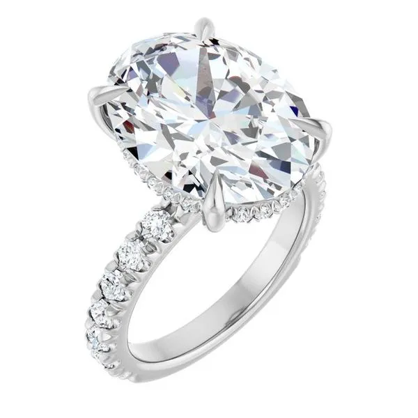 Claw-Prong Hidden Halo-Style Engagement Ring Don's Jewelry & Design Washington, IA