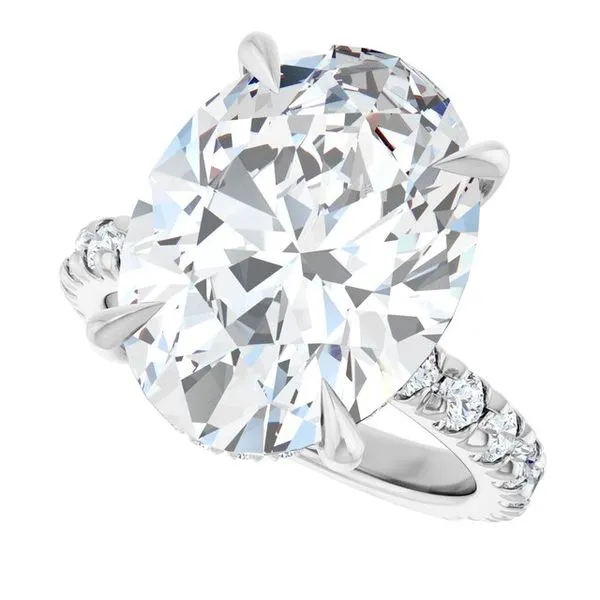 Claw-Prong Hidden Halo-Style Engagement Ring Image 5 Northwood Jewelers Northwood, OH