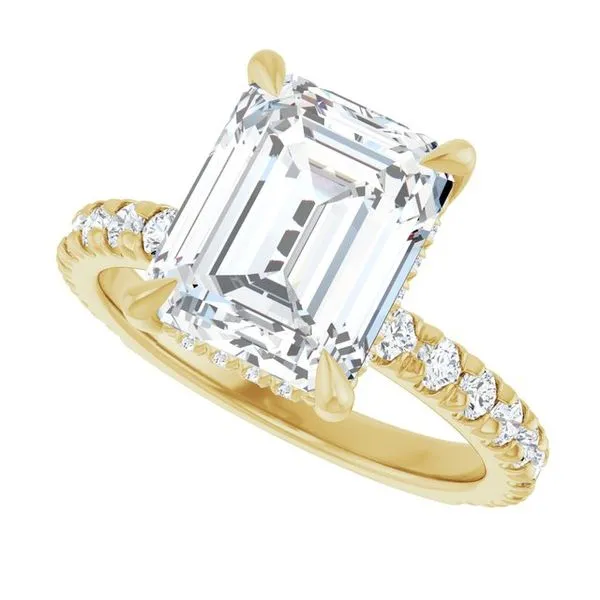 Claw-Prong Hidden Halo-Style Engagement Ring Image 5 Natale Jewelers Sewell, NJ