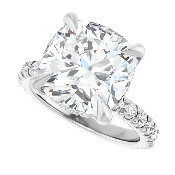 Claw-Prong Hidden Halo-Style Engagement Ring Image 5 Michael Szwed Jewelers Longmeadow, MA