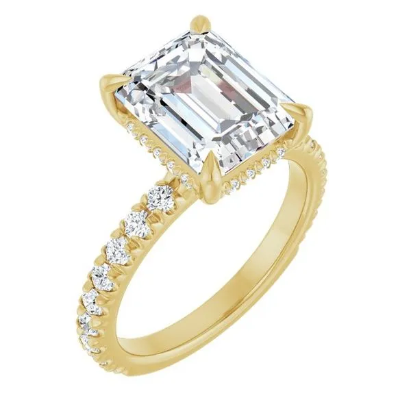 Claw-Prong Hidden Halo-Style Engagement Ring J. Thomas Jewelers Rochester Hills, MI