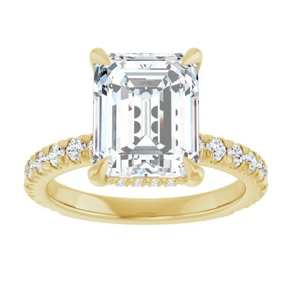 Claw-Prong Hidden Halo-Style Engagement Ring Image 3 Paul James Jewelers Angels Camp, CA