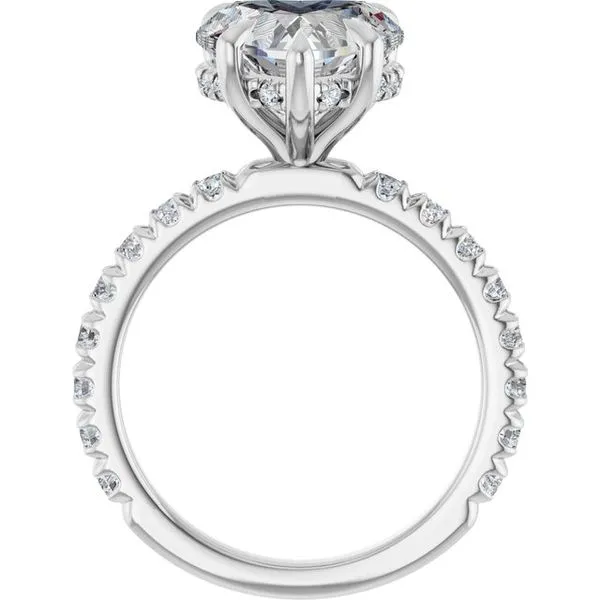 Claw-Prong Hidden Halo-Style Engagement Ring Image 2 J. West Jewelers Round Rock, TX