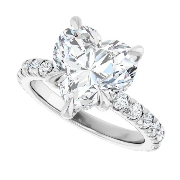 Claw-Prong Hidden Halo-Style Engagement Ring Image 5 House of Silva Wooster, OH
