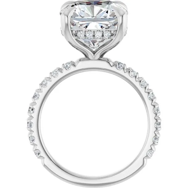 Claw-Prong Hidden Halo-Style Engagement Ring Image 2 Austin's Fine Diamonds & Jewelry Lyndhurst, NJ