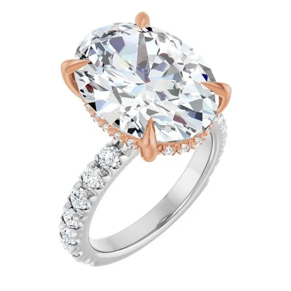 Claw-Prong Hidden Halo-Style Engagement Ring Arezzo Jewelers Elmwood Park, IL