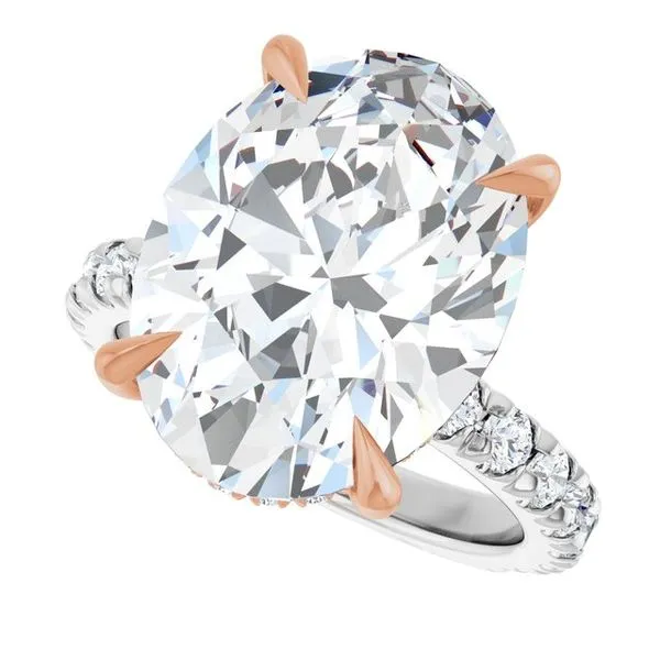 Claw-Prong Hidden Halo-Style Engagement Ring Image 5 Don's Jewelry & Design Washington, IA