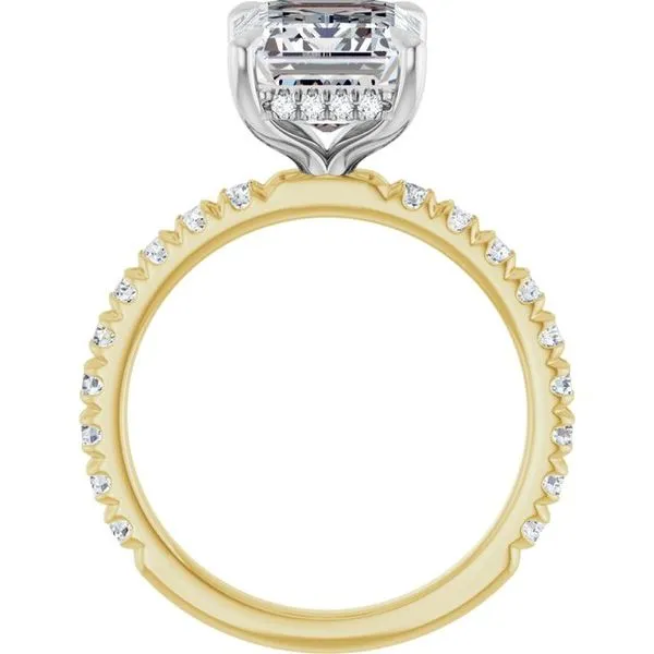 Claw-Prong Hidden Halo-Style Engagement Ring Image 2 J. West Jewelers Round Rock, TX