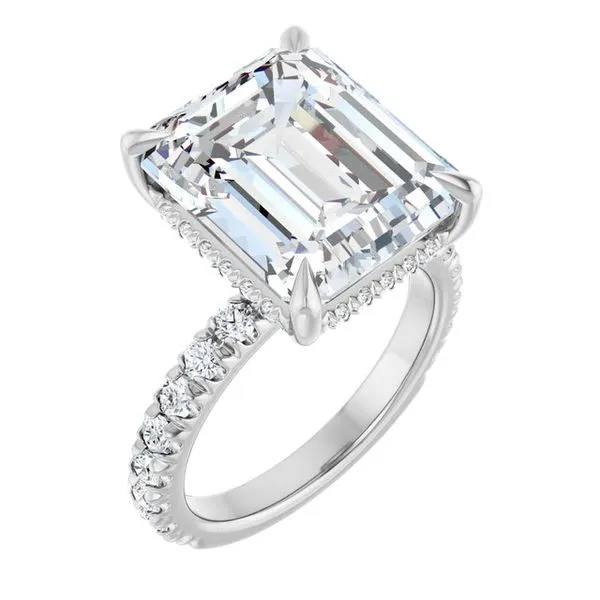 Claw-Prong Hidden Halo-Style Engagement Ring Futer Bros Jewelers York, PA