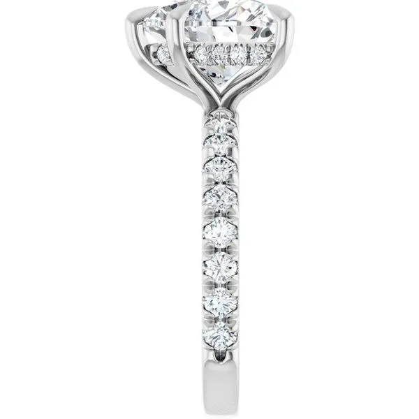 Claw-Prong Hidden Halo-Style Engagement Ring Image 4 JF Jones Jewelers Rochester, NY