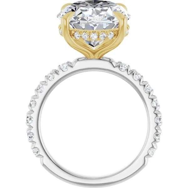 Claw-Prong Hidden Halo-Style Engagement Ring Image 2 Michael Szwed Jewelers Longmeadow, MA
