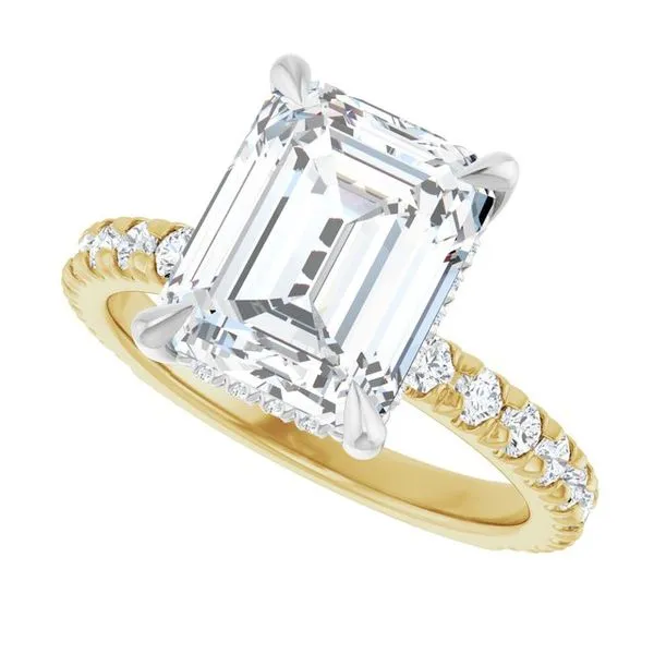 Claw-Prong Hidden Halo-Style Engagement Ring Image 5 The Jewelry Source El Segundo, CA