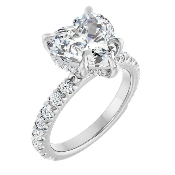 Claw-Prong Hidden Halo-Style Engagement Ring Mark Jewellers La Crosse, WI