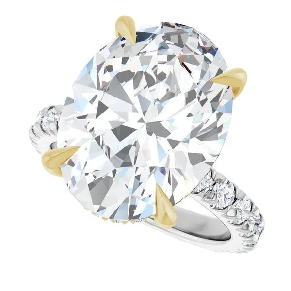 Claw-Prong Hidden Halo-Style Engagement Ring Image 5 The Jewelry Source El Segundo, CA