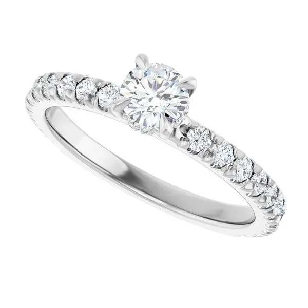 Claw-Prong Hidden Halo-Style Engagement Ring Image 5 Arezzo Jewelers Elmwood Park, IL
