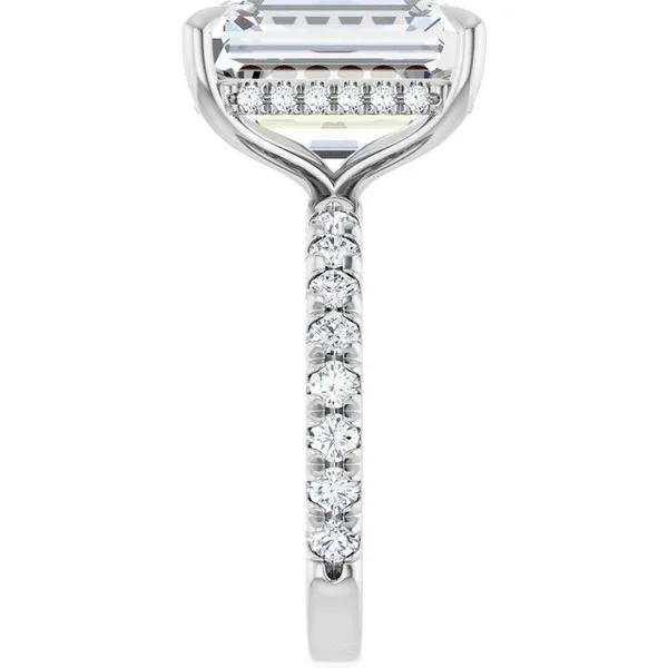 Claw-Prong Hidden Halo-Style Engagement Ring Image 4 J. West Jewelers Round Rock, TX