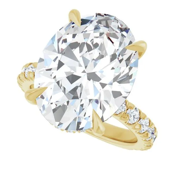 Claw-Prong Hidden Halo-Style Engagement Ring Image 5 Vulcan's Forge LLC KANSAS CITY, MO