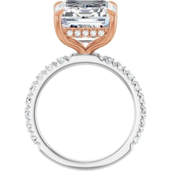 Claw-Prong Hidden Halo-Style Engagement Ring Image 2 Arezzo Jewelers Elmwood Park, IL