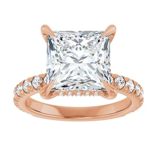 Claw-Prong Hidden Halo-Style Engagement Ring Image 3 Vulcan's Forge LLC KANSAS CITY, MO